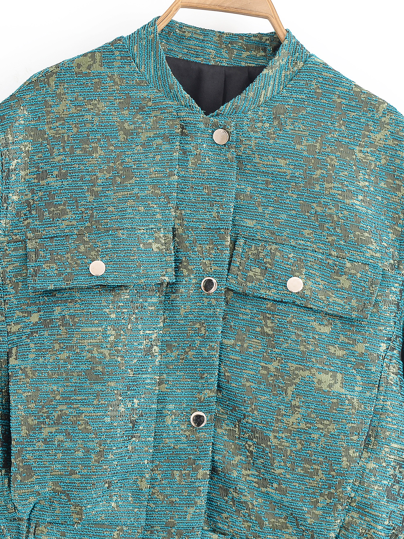 Retro Pattern Jacquard Short Jacket - Image 9