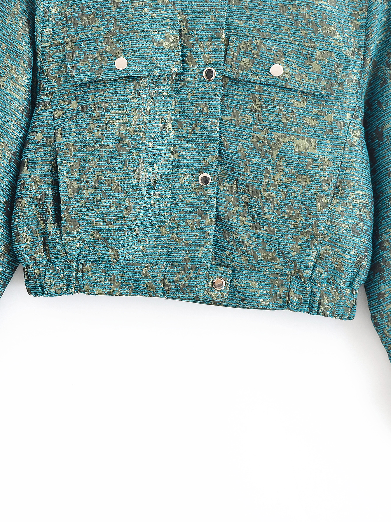 Retro Pattern Jacquard Short Jacket - Image 10
