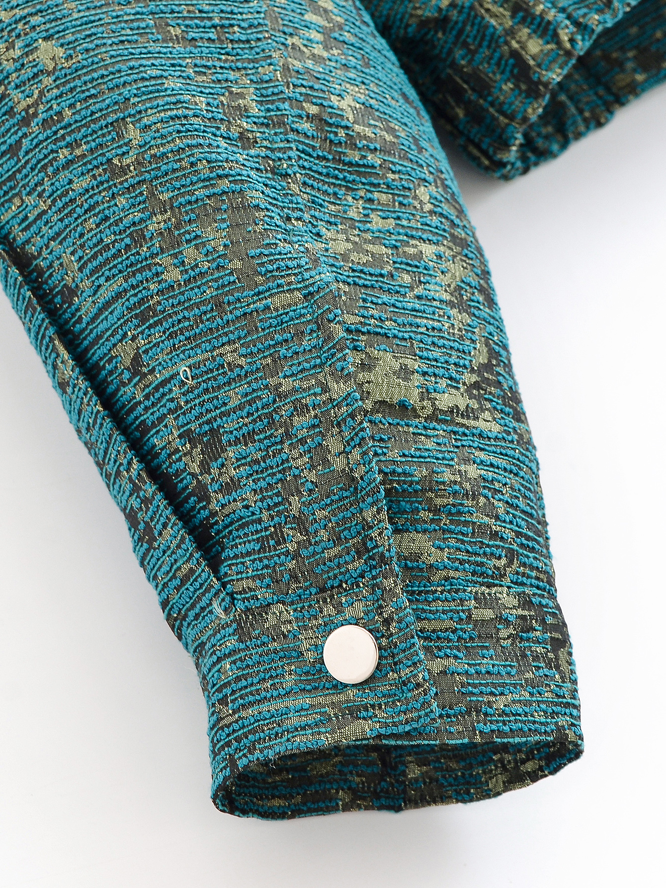 Retro Pattern Jacquard Short Jacket - Image 11