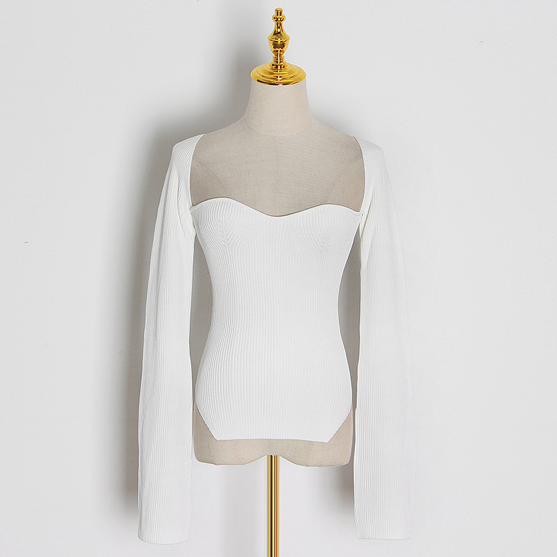 Arc Hem Side Slit Inner Sweater Sweater - Image 3