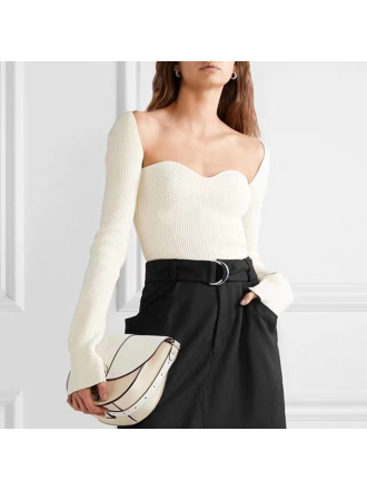 Arc Hem Side Slit Inner Sweater Sweater