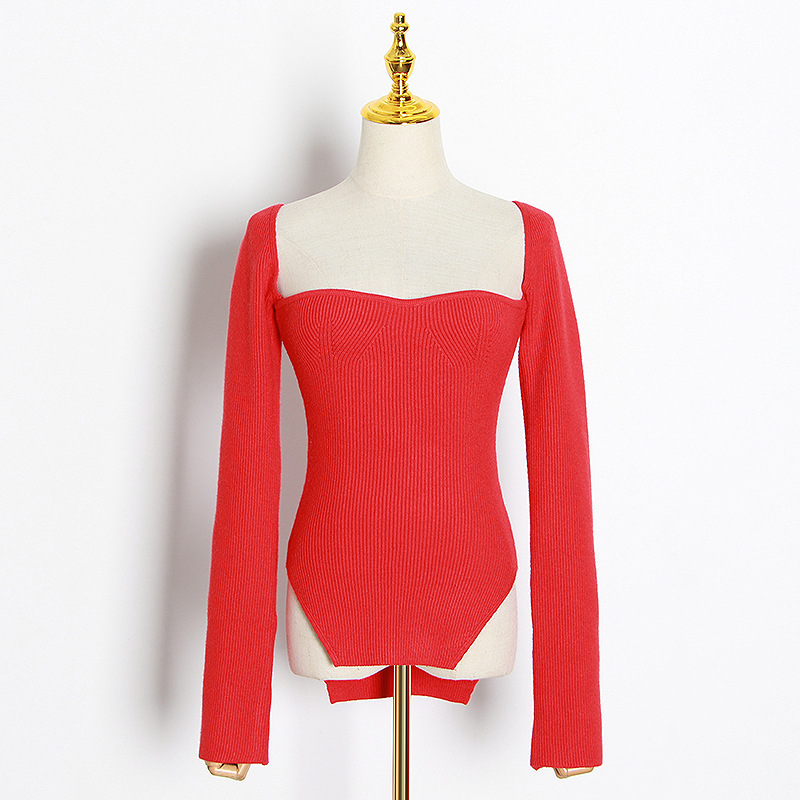 Arc Hem Side Slit Inner Sweater Sweater - Image 4