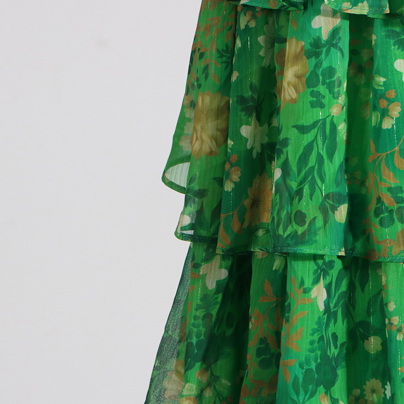 Outdoor Tube Top Dress Flounced Summer French High Sense Chiffon Dress - Image 9