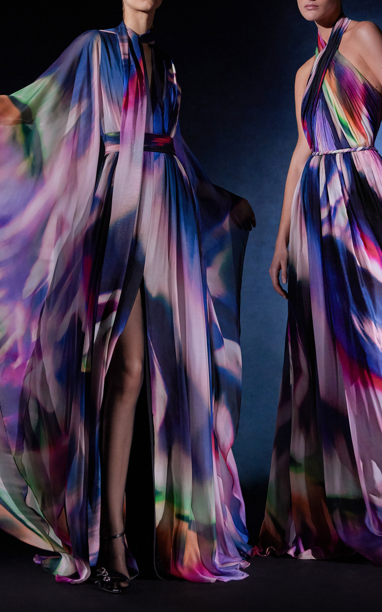 Spring Summer Star Bay Sleeve Colorful Printed Maxi Dress - Image 10