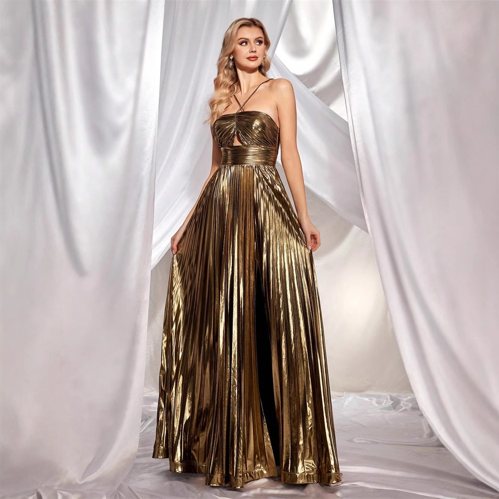 Tube Top Slit Elegant Prom Evening Party Dress