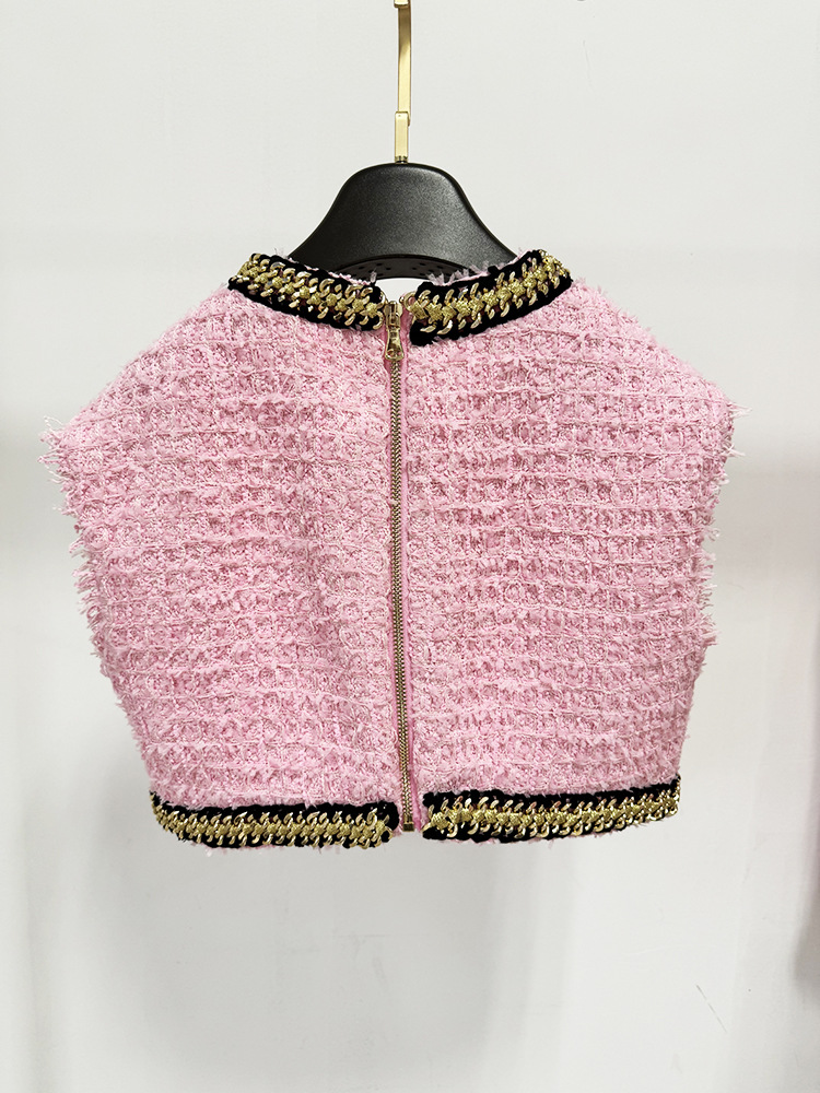 Star Heavy Industry Chain Decoration Ultra Short Sleeveless Vest Top - Image 3