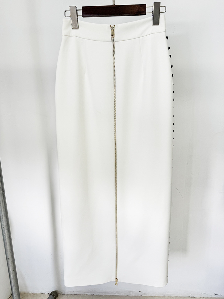 Heavy Industry Pearl Beaded Short Top Skirt Set Two Piece Set - Image 7