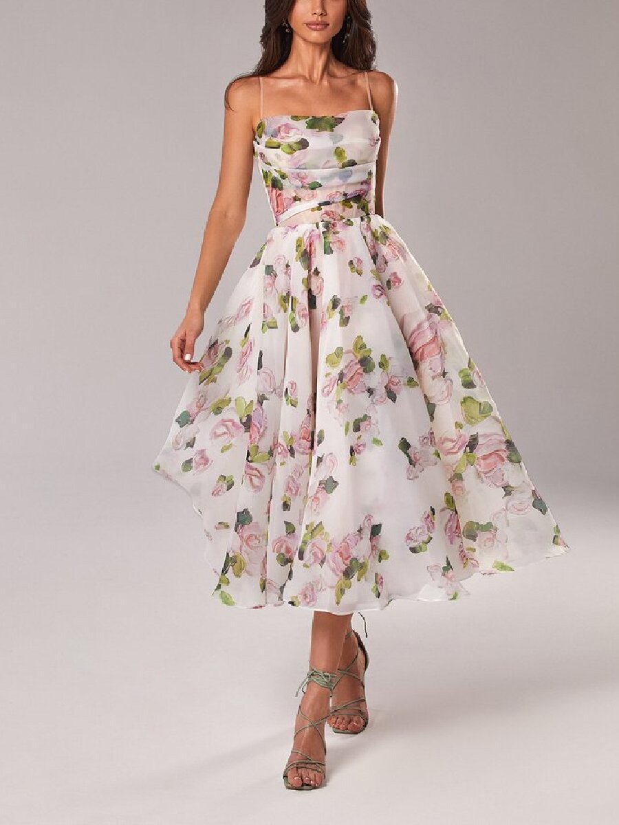 Tube Top Sleeveless Printed Large Swing Dress - Image 2