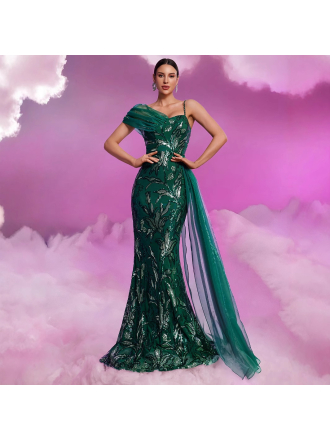 Elegant Sequin Ribbon V Neck Strap Elegant Gorgeous Noble Cocktail Formal Dinner Dress
