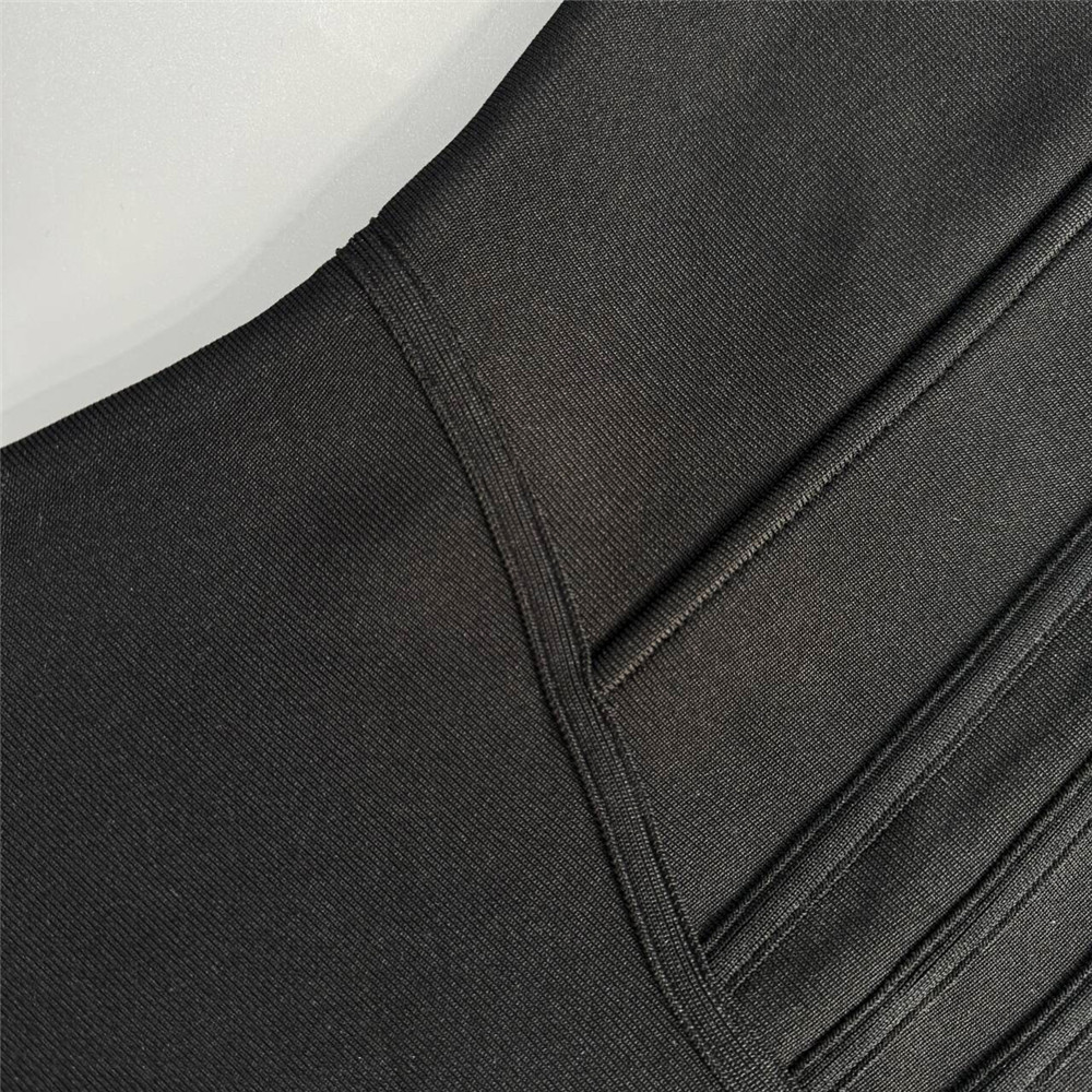 Women Clothing Sexy off the Shoulder Heavy Industry Beads Tassel Decoration Bandage Dress Party Short Evening Dress - Image 3