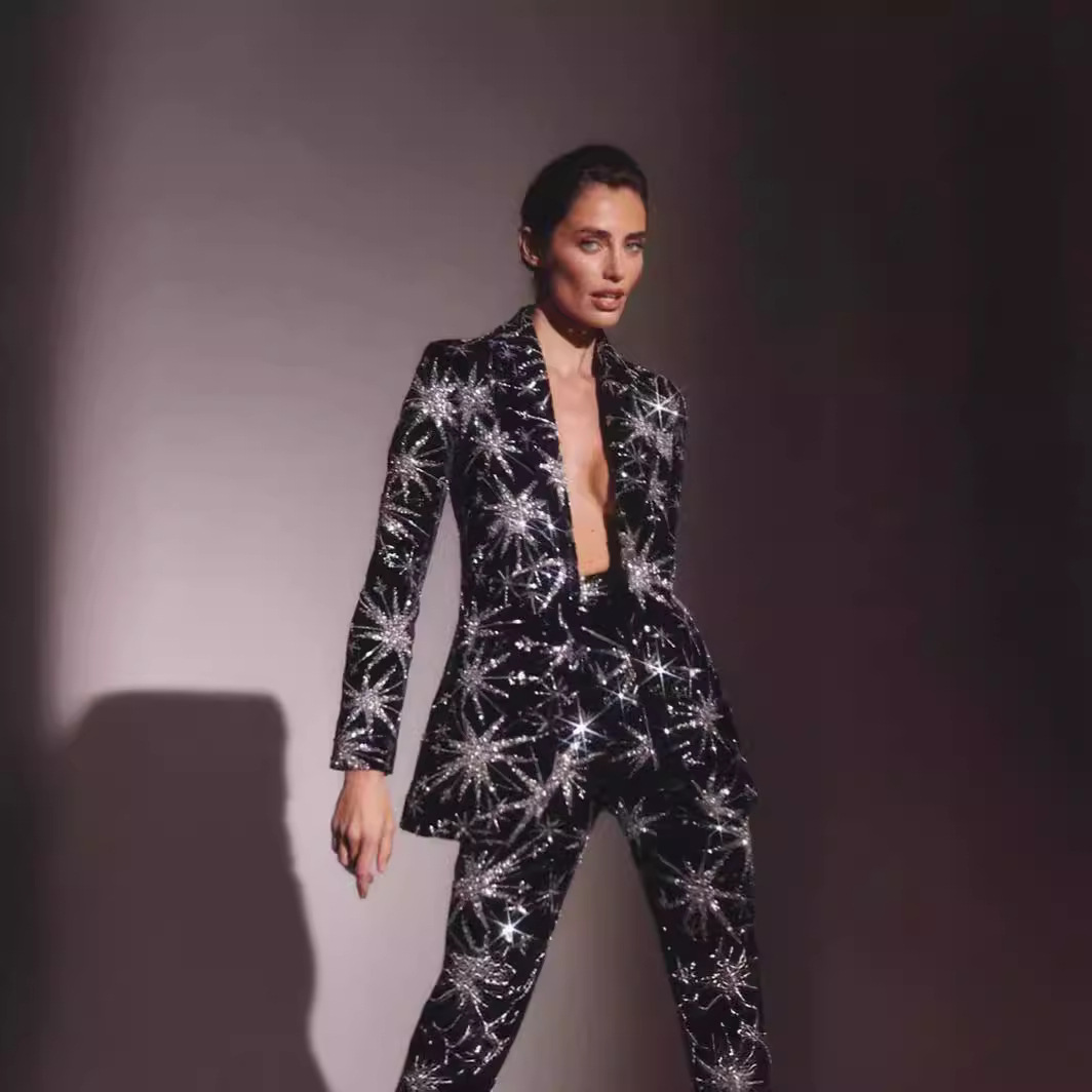 Spring Office Starfish Long Sexy Two Piece Set