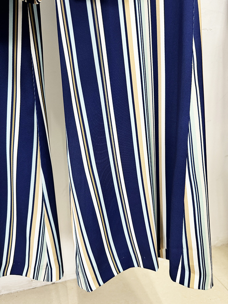 Women Striped Blazer Flared Pants Two Piece Sets - Image 9