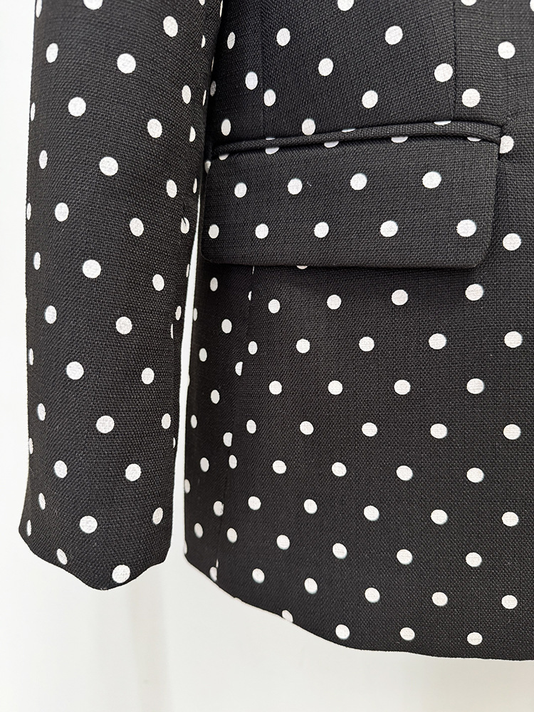 Star Bow Decoration Polka Dot Dots Blazer Trousers Blazers Two Piece Sets - Image 6