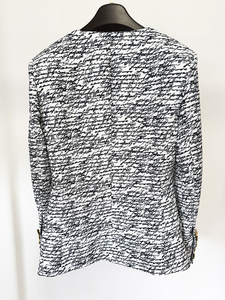 Spring Series English Letter Graphic Printing One Button Slim Blazer Jacket - Image 2