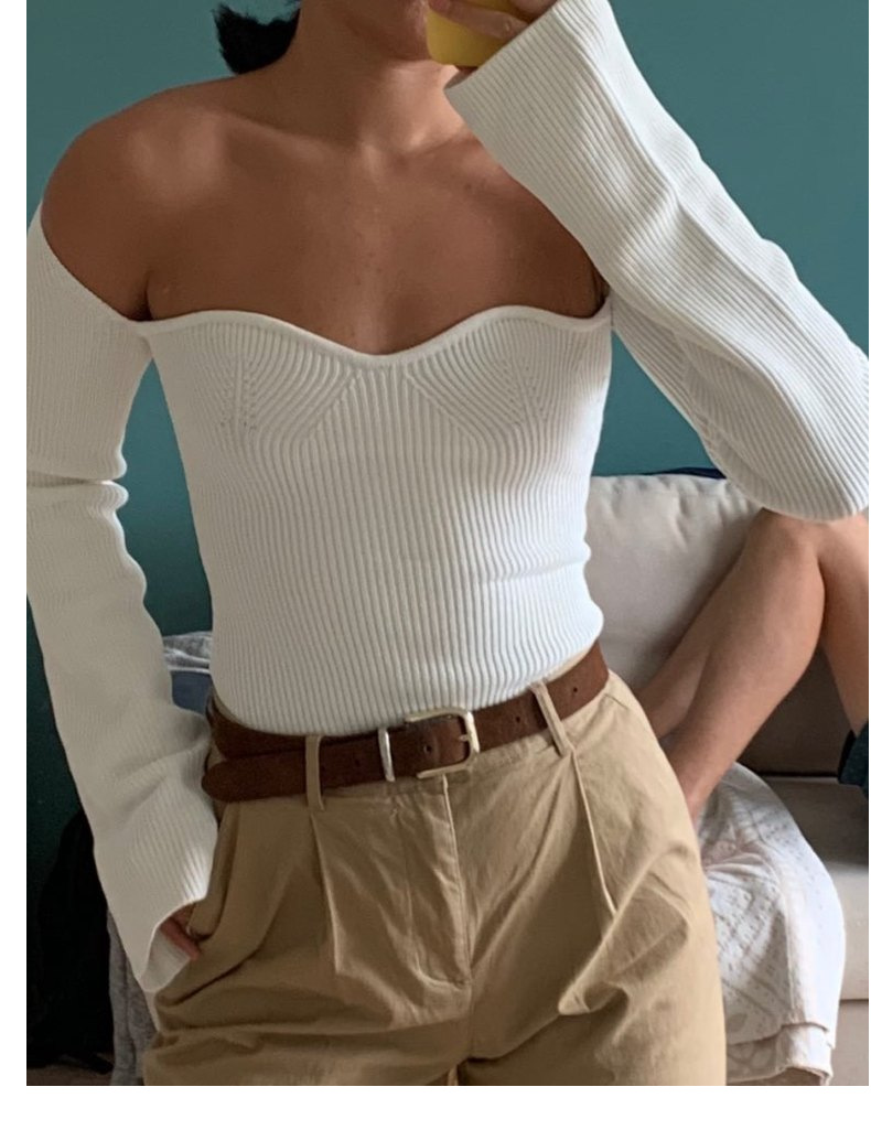 Arc Hem Side Slit Inner Sweater Sweater - Image 6