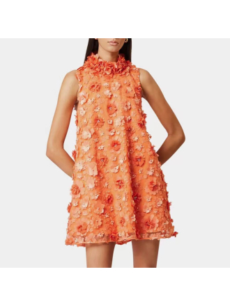 Beads Sleeveless Short Three Dimensional Floral Tulle Tutu Dress
