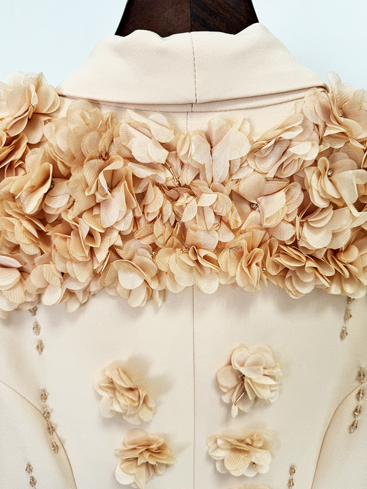 Heavy Industry Beads Three Dimensional Floral Green Fruit Collar Dress Formal Dress - Image 11