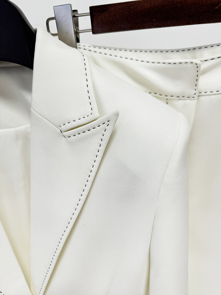 Star Beading Decorative Series Belt Work Pant Suit Two Pieces Set - Image 13