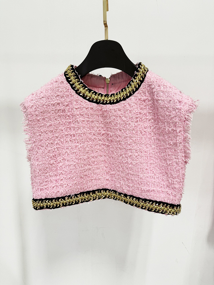 Star Heavy Industry Chain Decoration Ultra Short Sleeveless Vest Top - Image 2