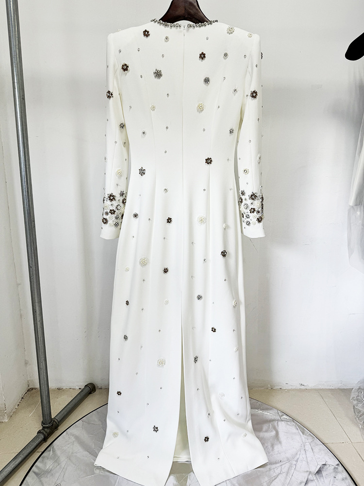 Heavy Industry Beads Diamond Embedded Slim Maxi Dress Formal Dress - Image 6