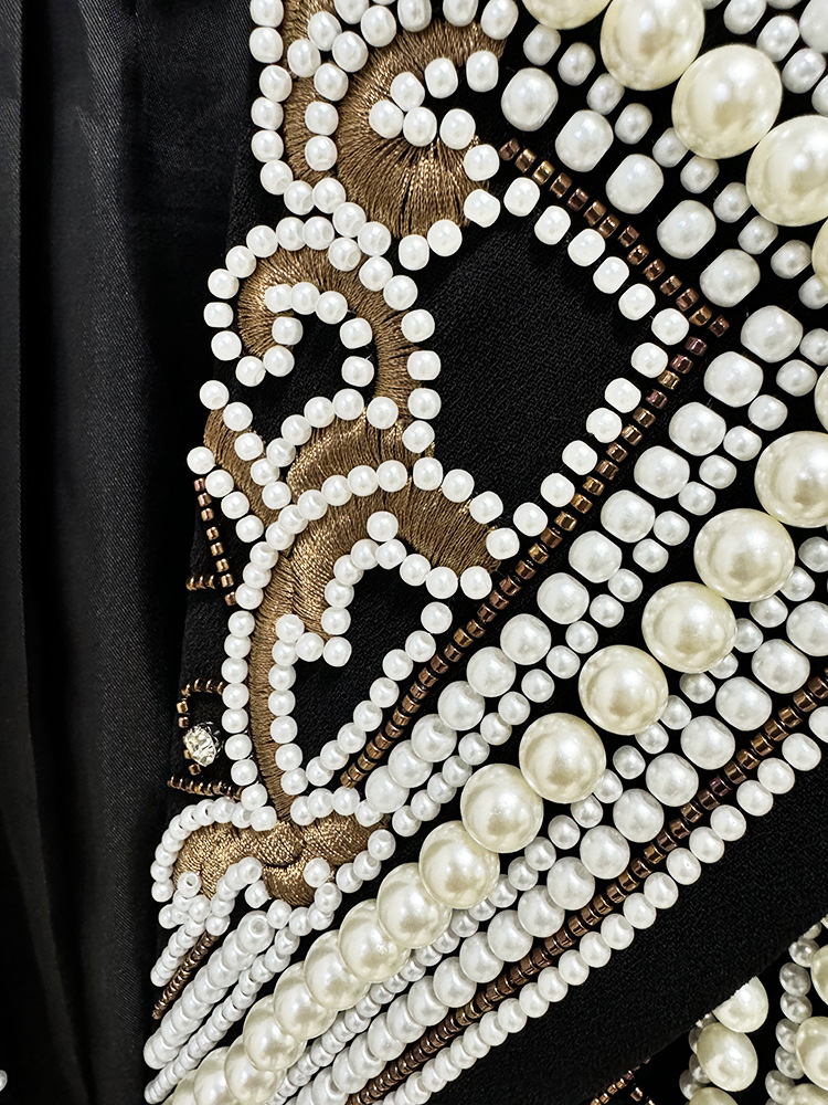 Early Spring Star Luxury Machine Embroidery Beads Rhinestones Short Coat Jacket - Image 4