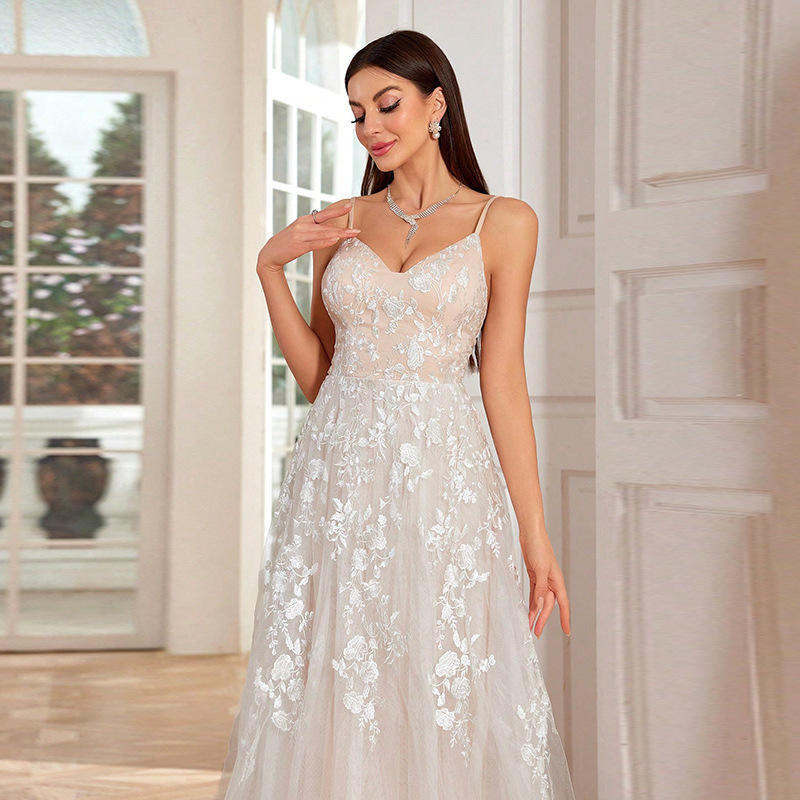 Lace Evening Dress Suspender Bridal Mori Fairy Temperamental Wedding Veil Formal Dress - Image 5