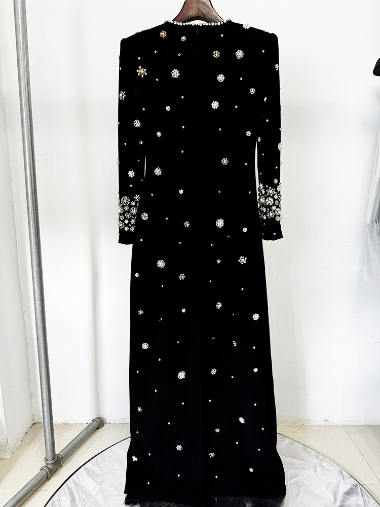 Heavy Industry Beads Diamond Embedded Slim Maxi Dress Formal Dress - Image 4