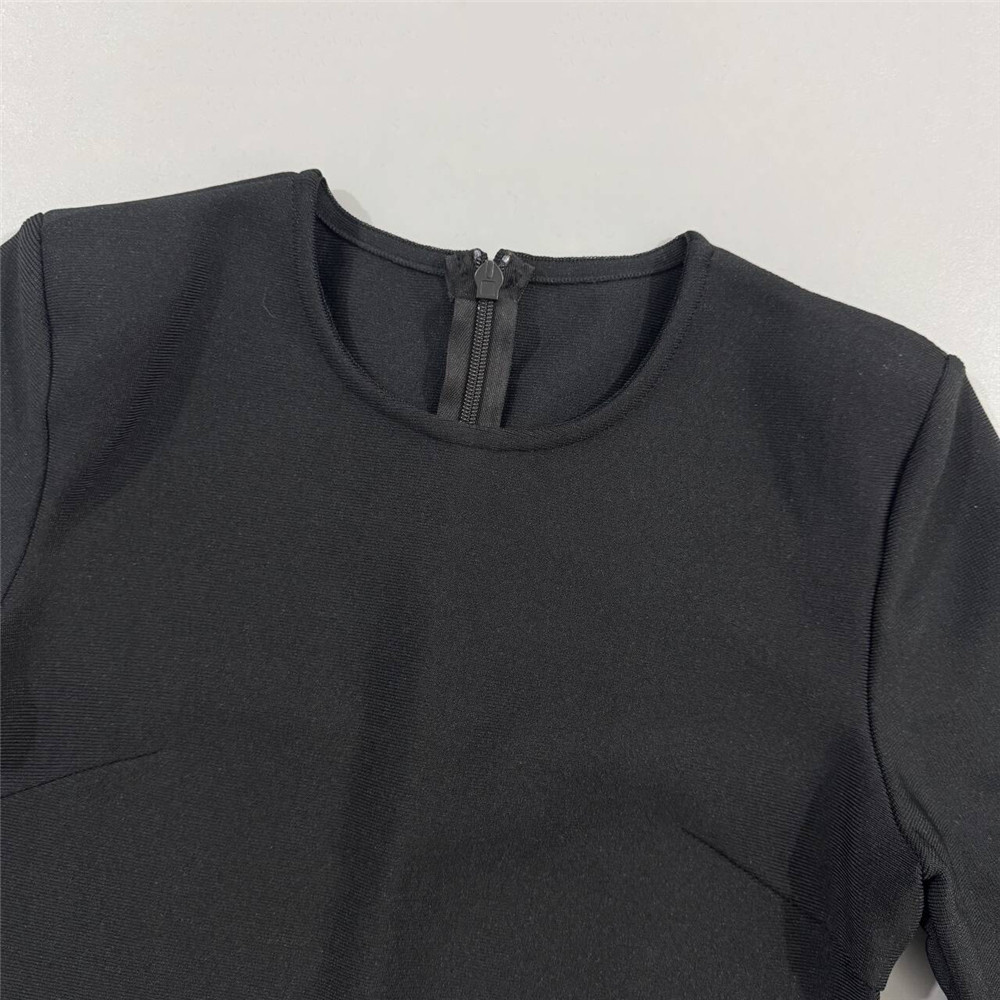 Diamond Slim Fit Long Sleeve Bandage Dress Mesh Stitching Sheath Party Dress - Image 6
