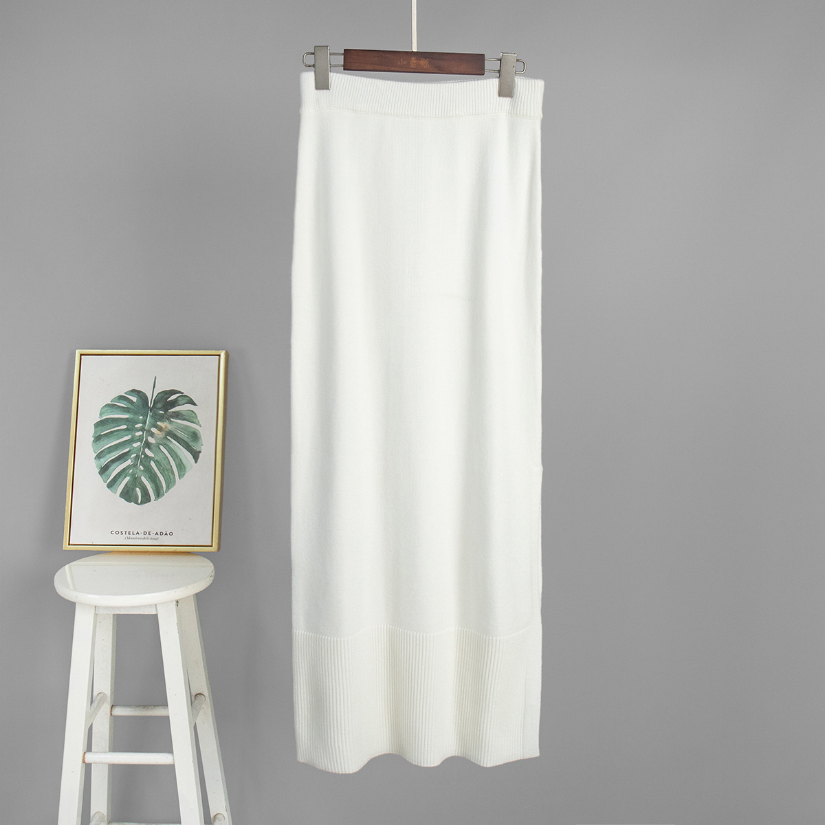 Turtleneck Sweater Skirt Set Loose Sweater Split Skirt Set - Image 7