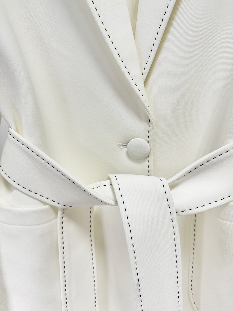 Star Beading Decorative Series Belt Work Pant Suit Two Pieces Set - Image 14