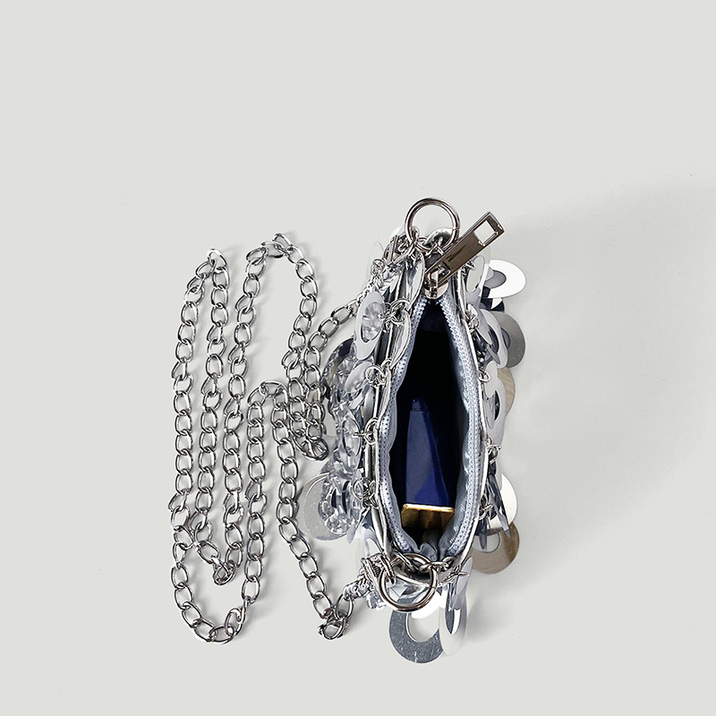 Niche Hollow Out Cutout out Sequin Chain Mini Bag Women Bag - Image 3