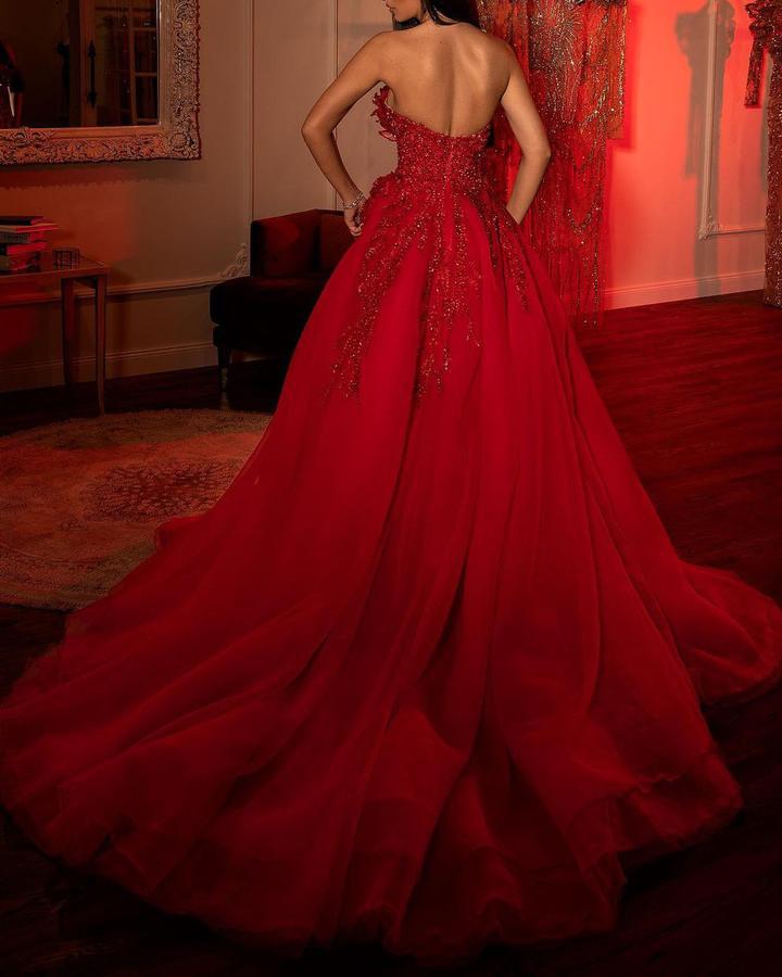 Embroidered Sequ Off the Shoulder Formal Swing Dress - Image 3