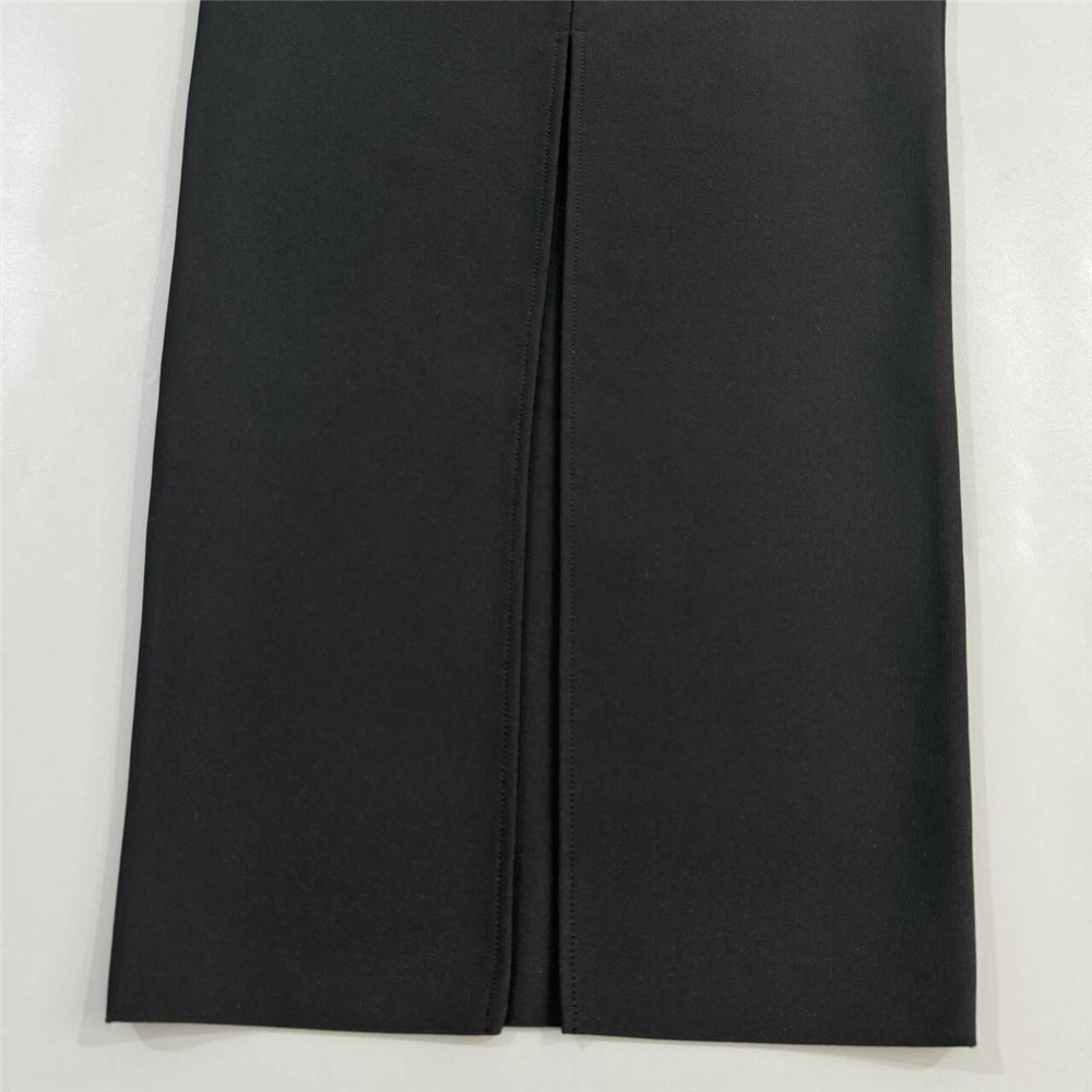 V Neck Bow Ribbon Rhinestone Bandage One Piece Party Cocktail Elegant Dress - Image 9