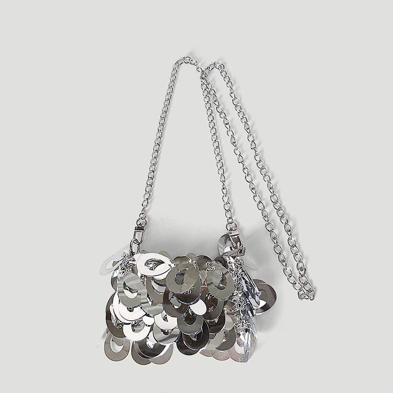 Niche Hollow Out Cutout out Sequin Chain Mini Bag Women Bag - Image 4