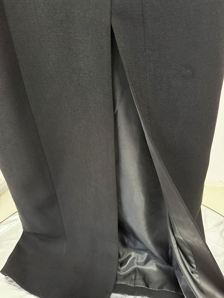 Diamond Button Deep V Plunge Collar Split Dress Maxi Dress - Image 8