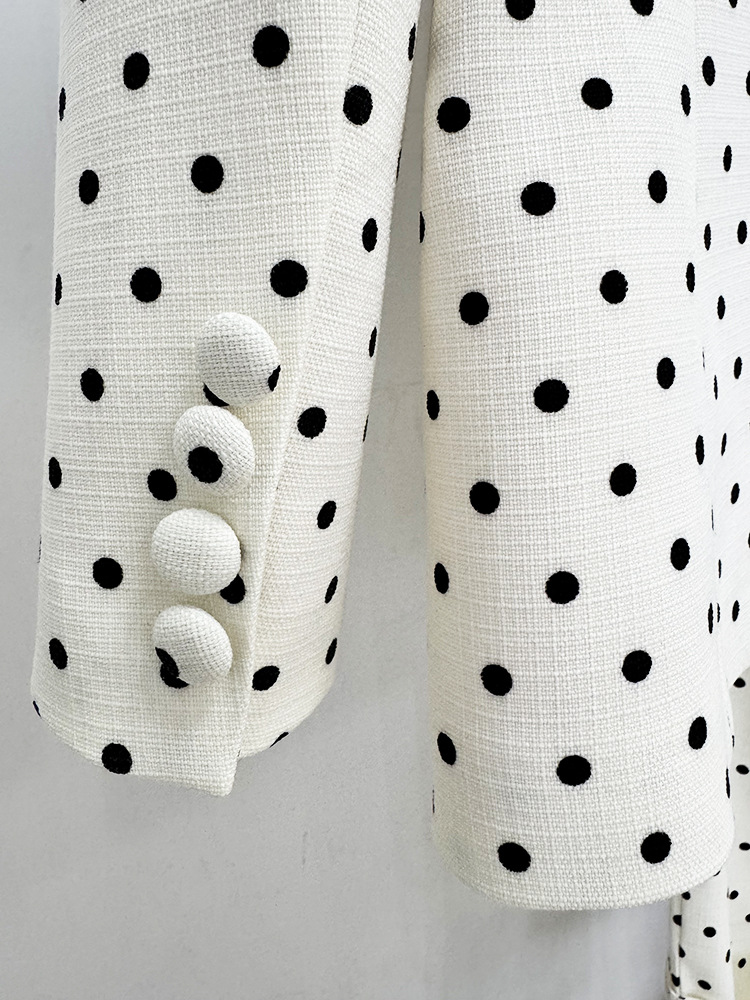 Star Bow Decoration Polka Dot Dots Blazer Trousers Blazers Two Piece Sets - Image 14