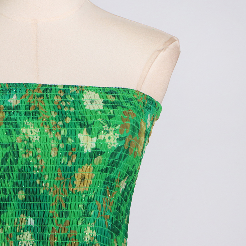 Outdoor Tube Top Dress Flounced Summer French High Sense Chiffon Dress - Image 5