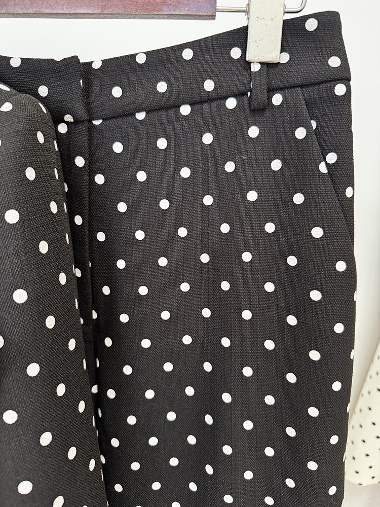 Star Bow Decoration Polka Dot Dots Blazer Trousers Blazers Two Piece Sets - Image 5