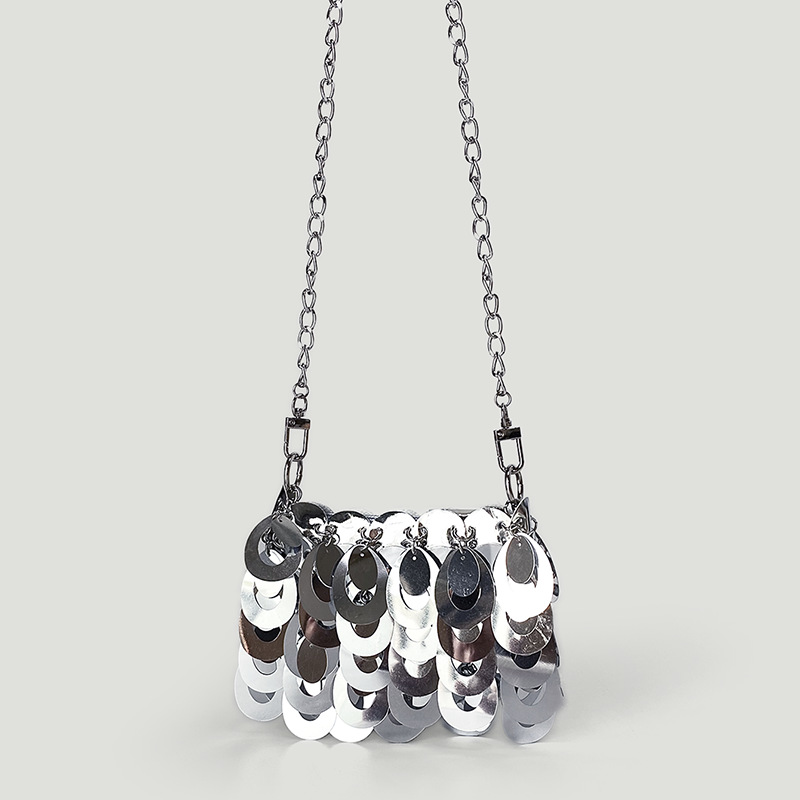 Niche Hollow Out Cutout out Sequin Chain Mini Bag Women Bag