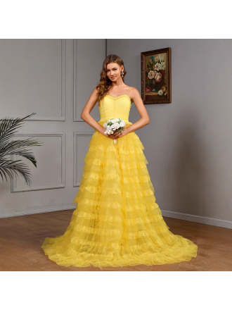 Bandeau Sling Solid Color Dress Slim Wide Hem Long Dress