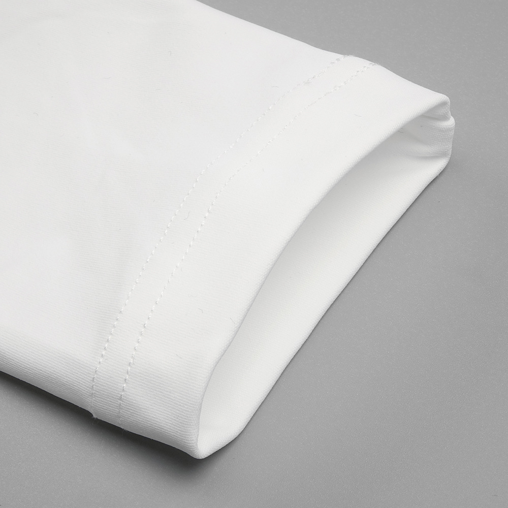 White Long Sleeve Pleating Hollow Out Cutout Cross Dress - Image 12