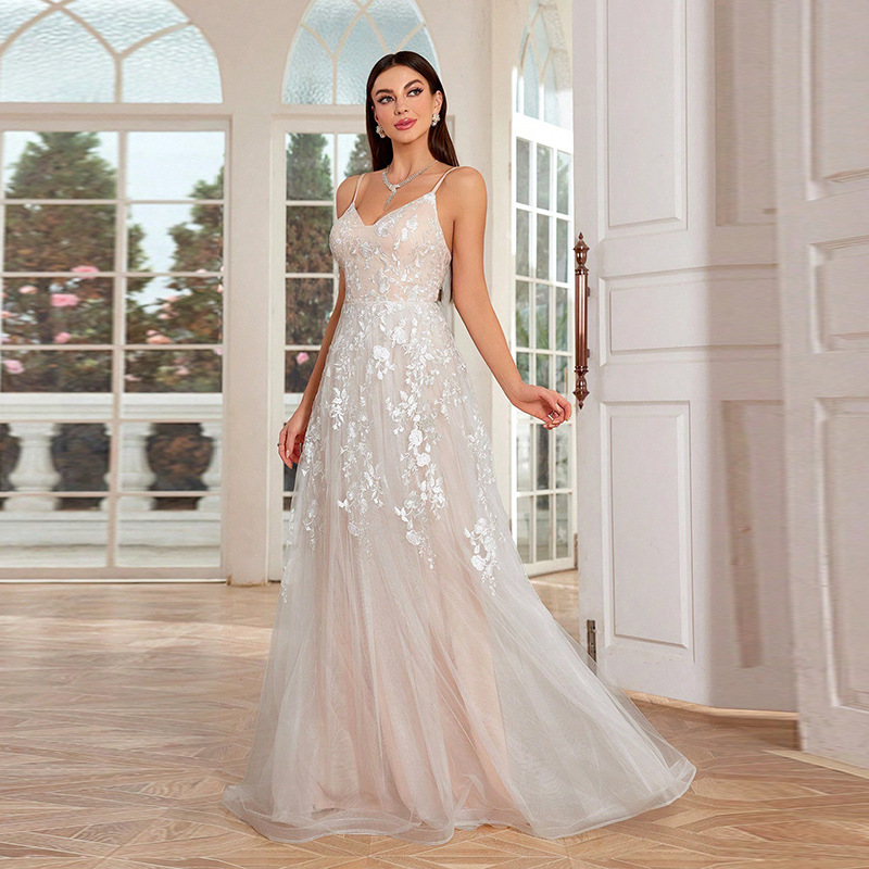 Lace Evening Dress Suspender Bridal Mori Fairy Temperamental Wedding Veil Formal Dress - Image 3