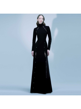 Star Simple Rhinestone Beaded Maxi Floor Length Dress