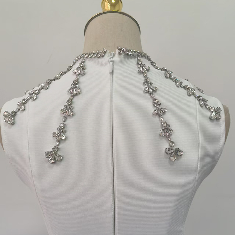 Special Interest High Grade Diamond Embedded Sheath Dress - Image 5