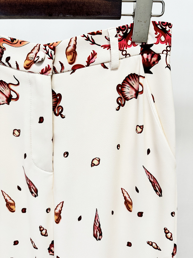 Early Spring Underwater World Printed Camisole Short Coat Trousers Three-Piece Sets - Image 10