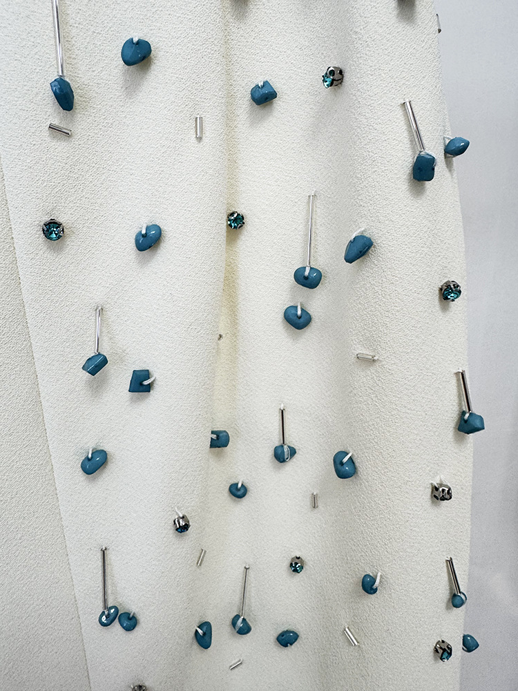Heavy Industry Beads Vest Top Split Skirt Two Piece Sets - Image 12