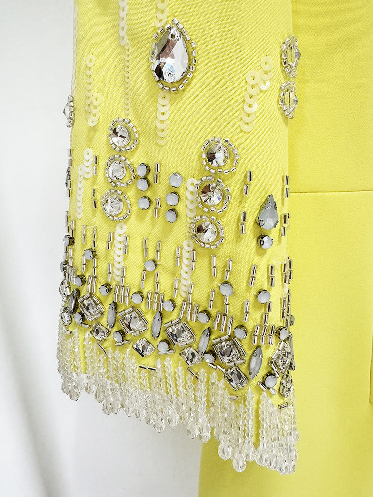 Star Heavy Industry Beads Diamond Embedded Mid Length Dress - Image 11