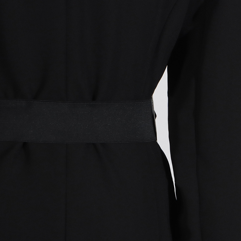 Polo Collar Waist Seal Tight Waist Heavy Work Long Sleeve Double Breasted Trench Coat - Image 14