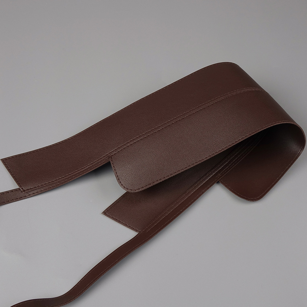 Chocolate Design Waist Seal Pleated Brown Dress - Image 10