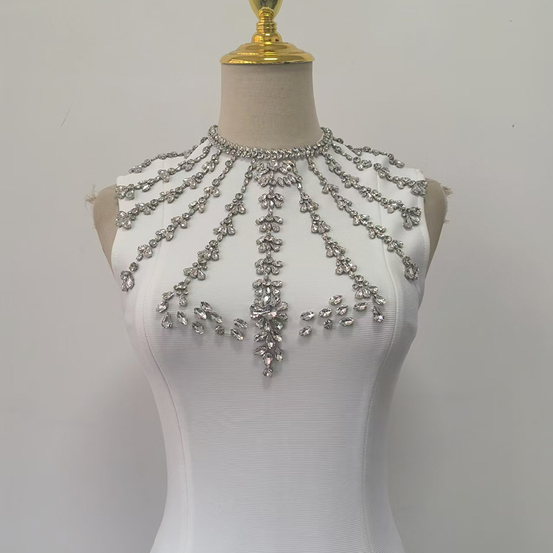Special Interest High Grade Diamond Embedded Sheath Dress - Image 3